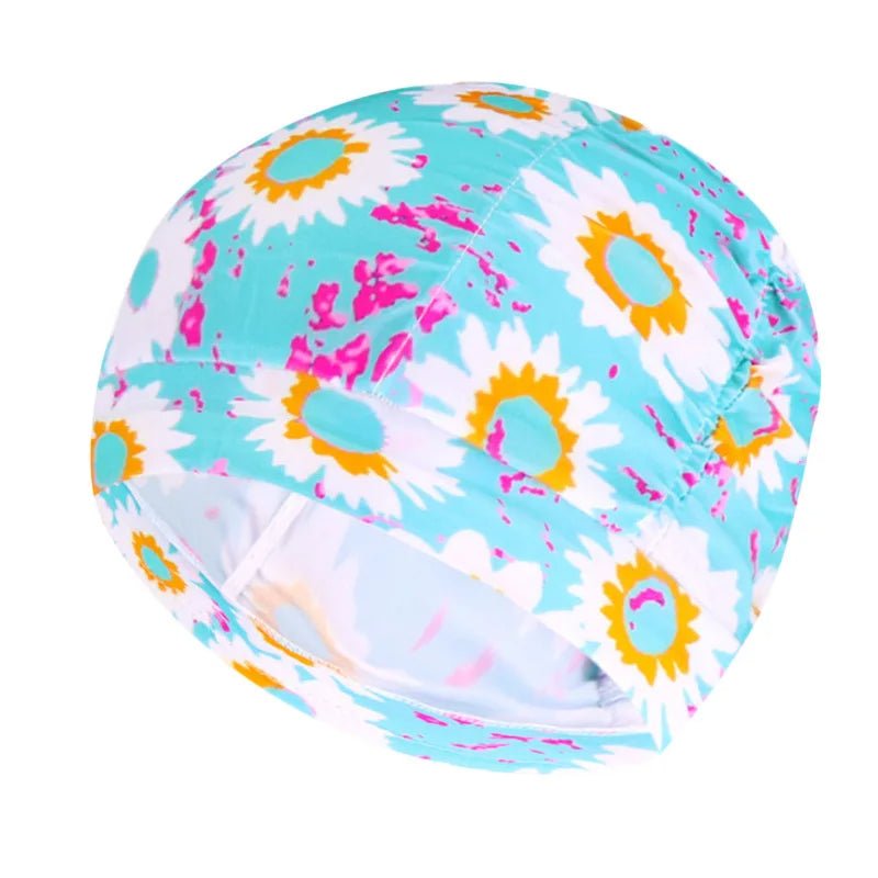 Women's Stretch Turban Swim Cap for Long Hair