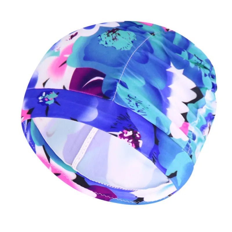 Women's Stretch Turban Swim Cap for Long Hair