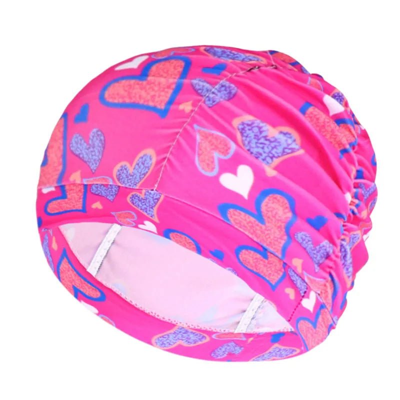 Women's Stretch Turban Swim Cap for Long Hair