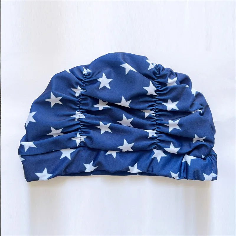 Women's Stretch Turban Swim Cap for Long Hair