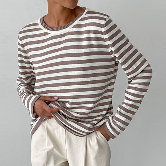 Women's Striped Long-Sleeve T-Shirt