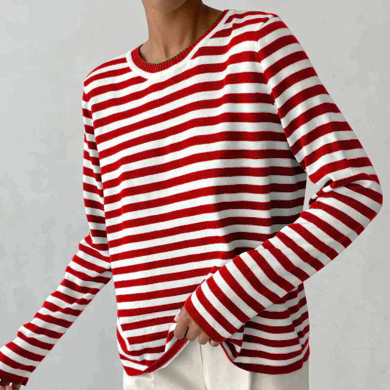 Women's Striped Long-Sleeve T-Shirt