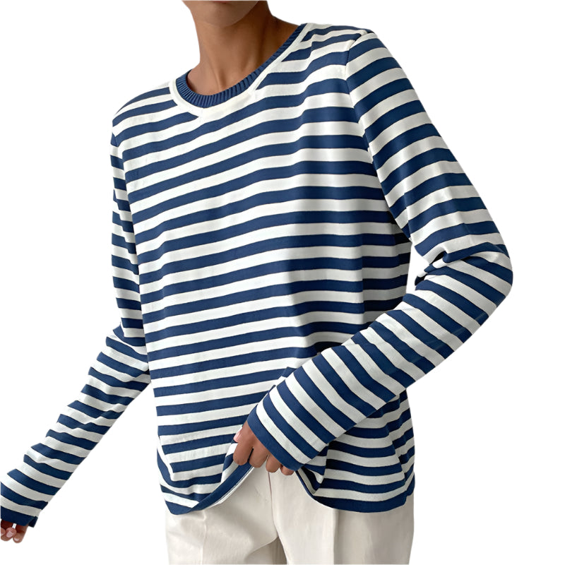 Women's Striped Long-Sleeve T-Shirt