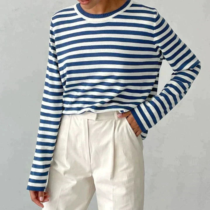 Women's Striped Long-Sleeve T-Shirt