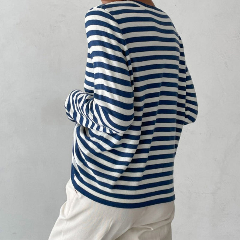 Women's Striped Long-Sleeve T-Shirt