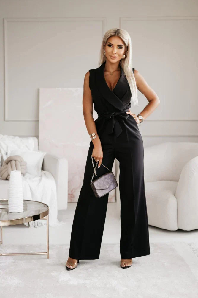 Women's Stylish Sleeveless V-Neck Jumpsuit