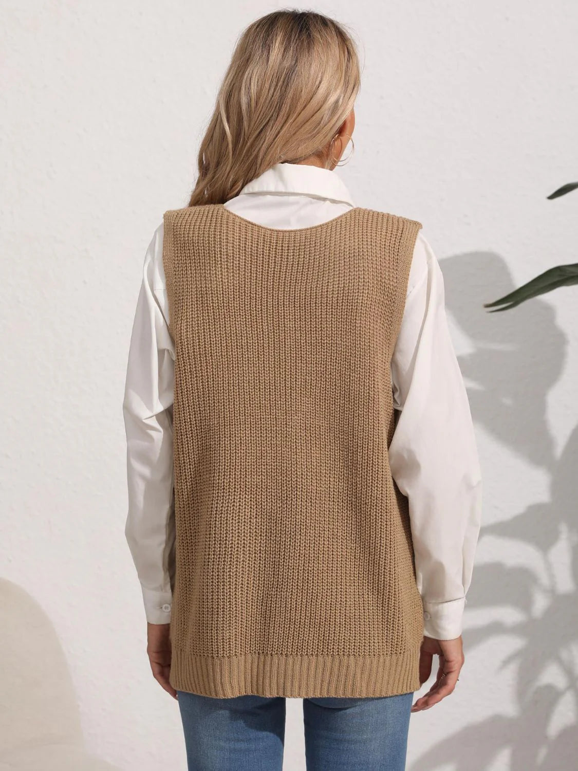 Women's Sweater Vest with Pockets