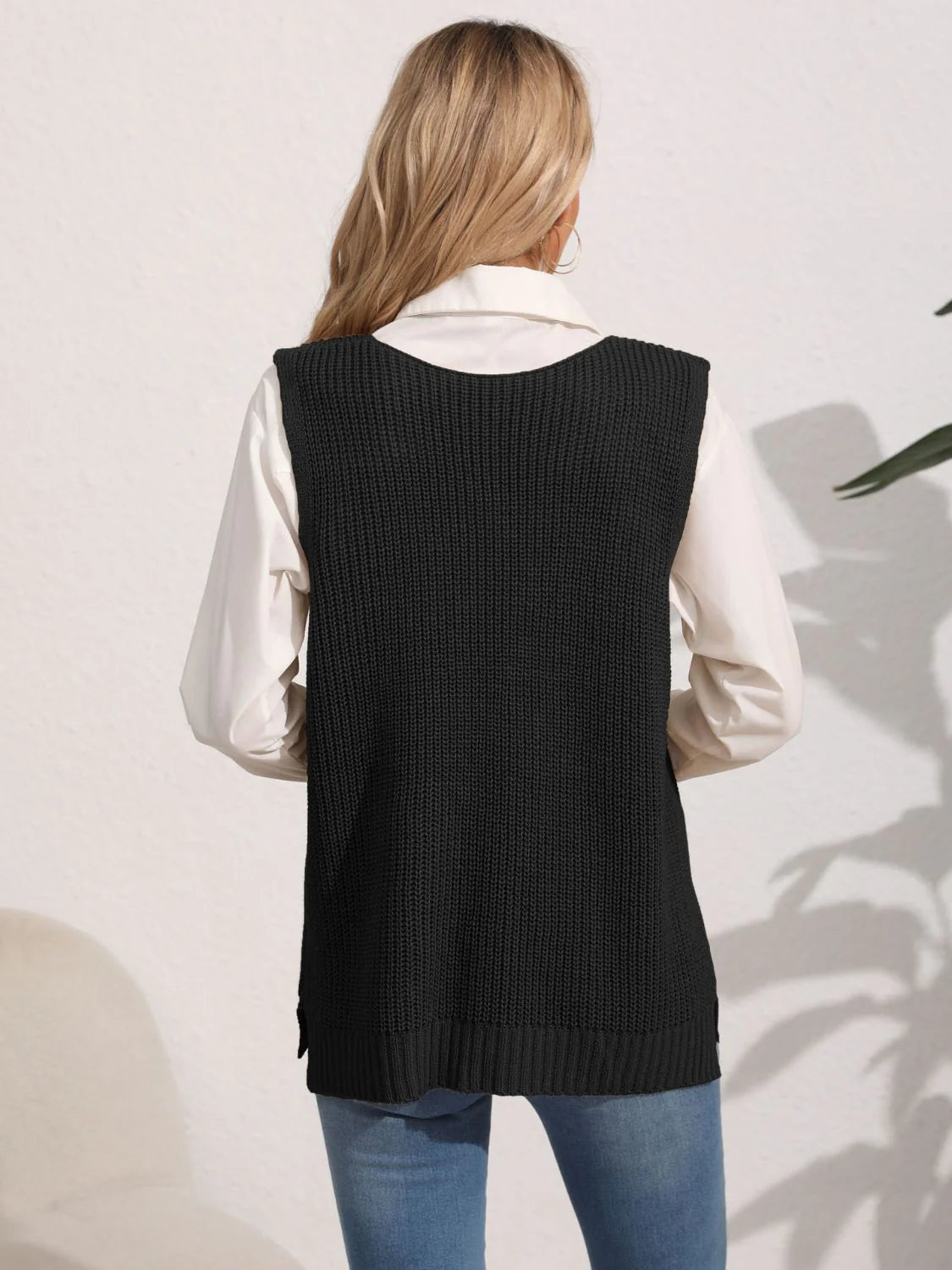 Women's Sweater Vest with Pockets