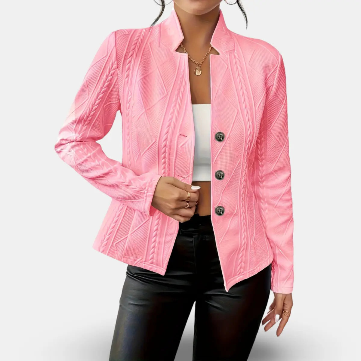Women's Tailored Blazer with Flattering Fit for Business or Evening