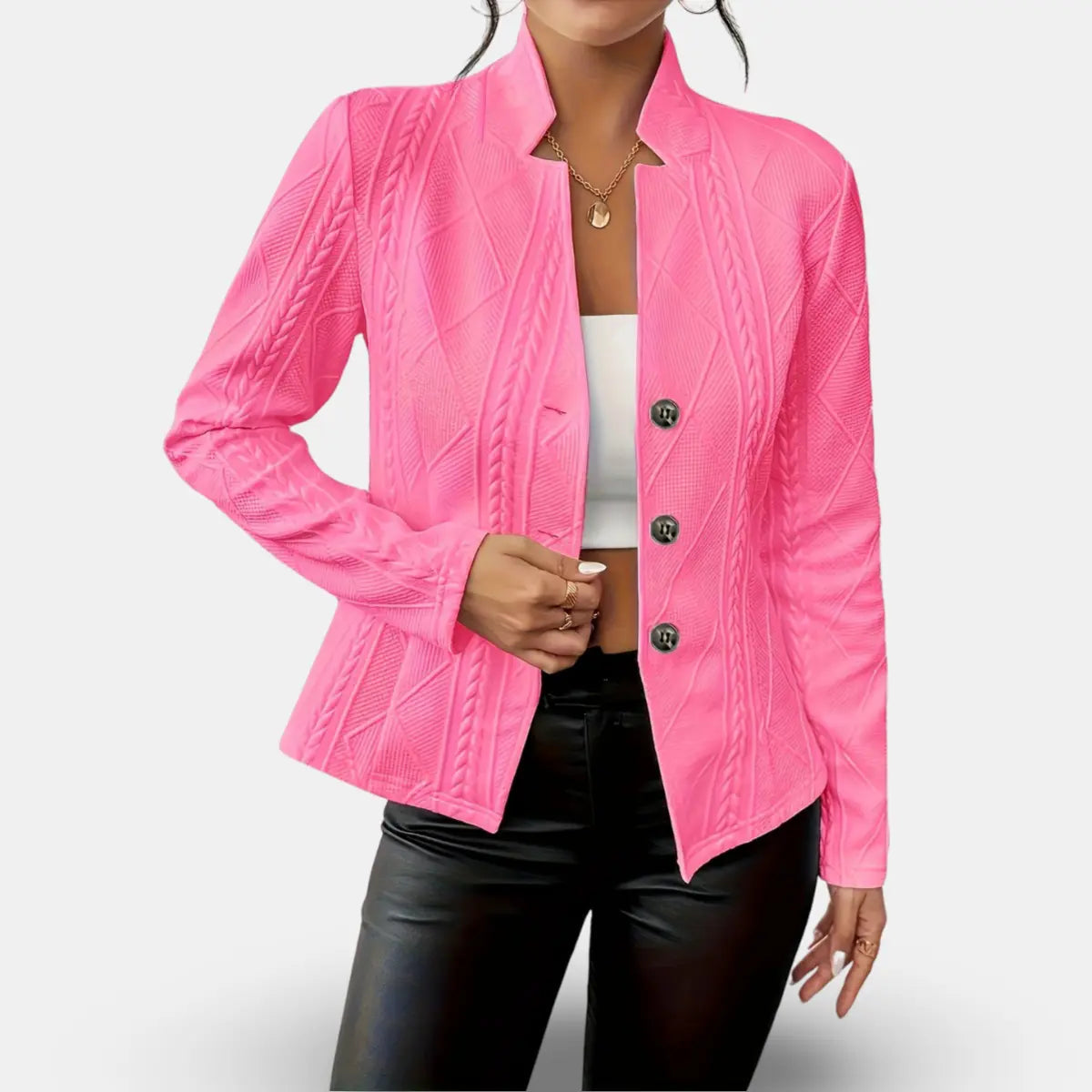 Women's Tailored Blazer with Flattering Fit for Business or Evening