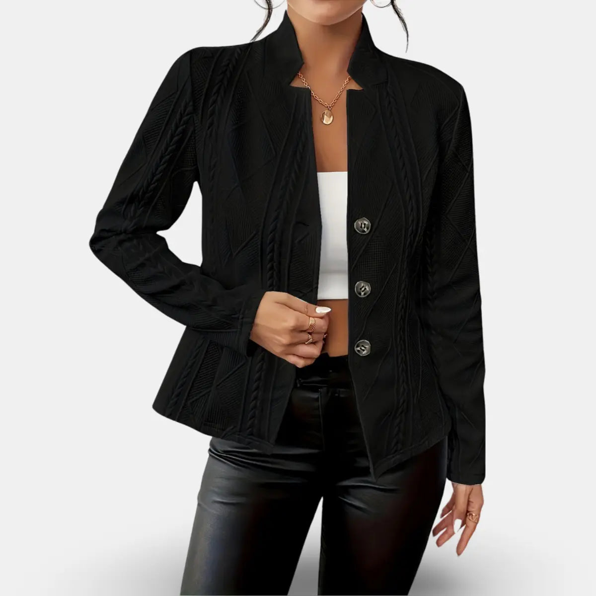 Women's Tailored Blazer with Flattering Fit for Business or Evening
