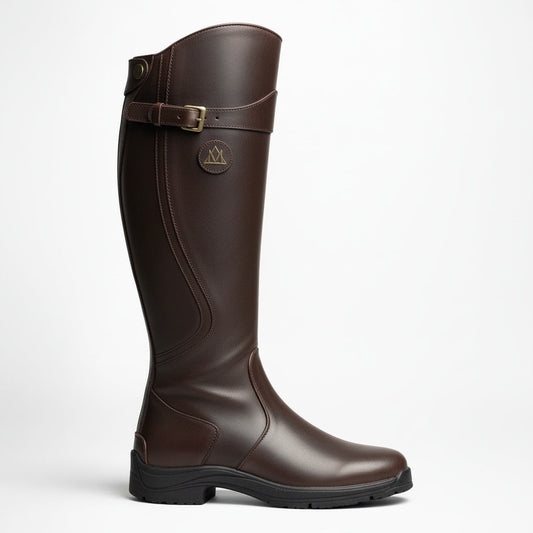 Women's Tall Equestrian Riding Boots with Arch Support and Adjustable Fit
