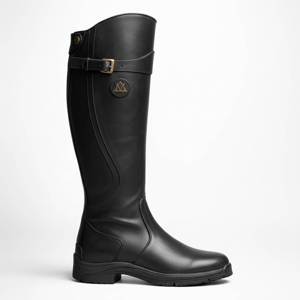 Women's Tall Equestrian Riding Boots with Arch Support and Adjustable Fit