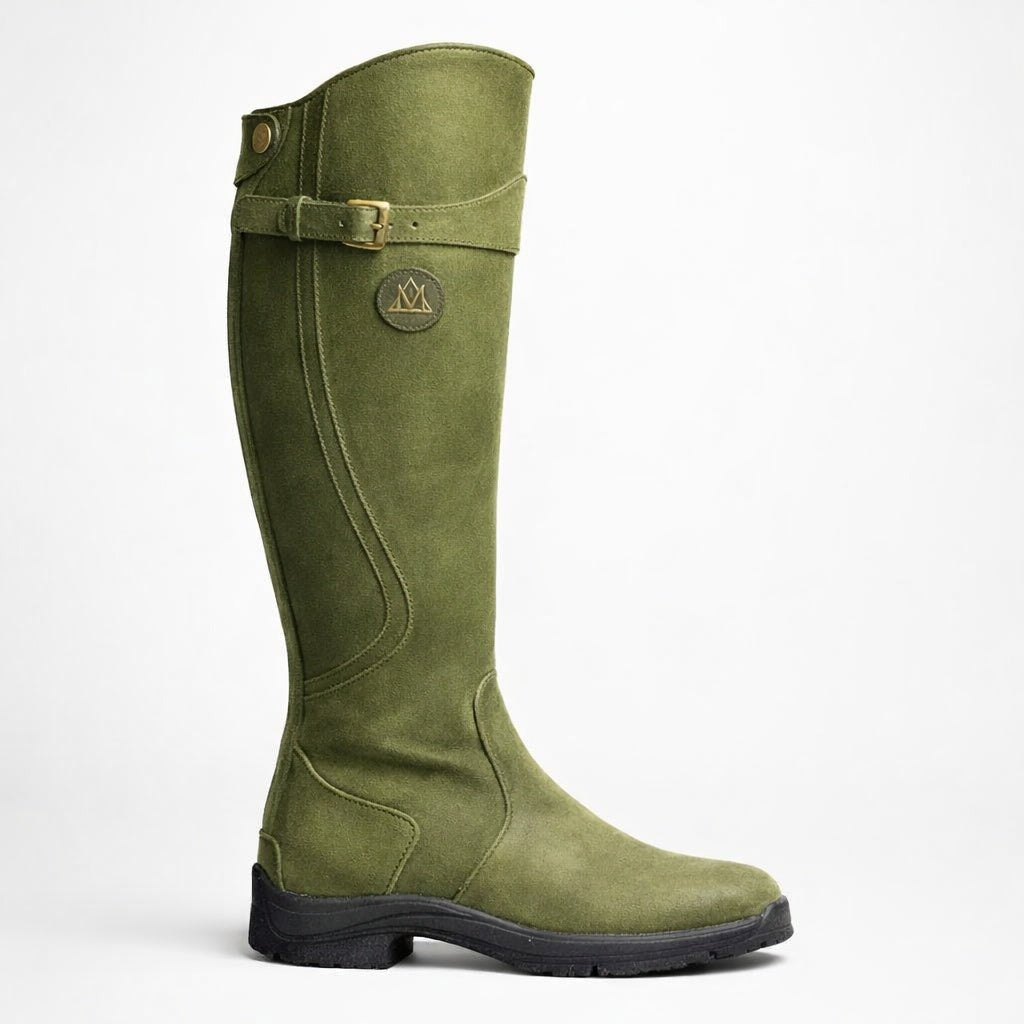 Women's Tall Equestrian Riding Boots with Arch Support and Adjustable Fit