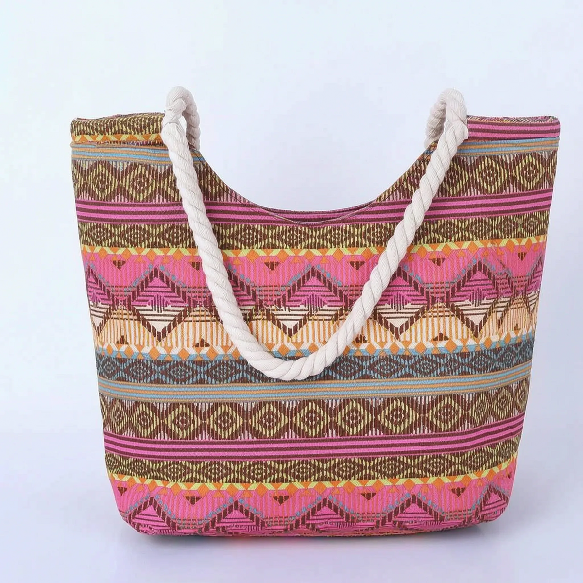 Women's Vibrant Geometric Shoulder Tote Bag