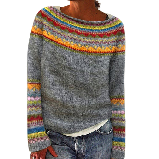 Women's Vintage Sweater with Retro Design