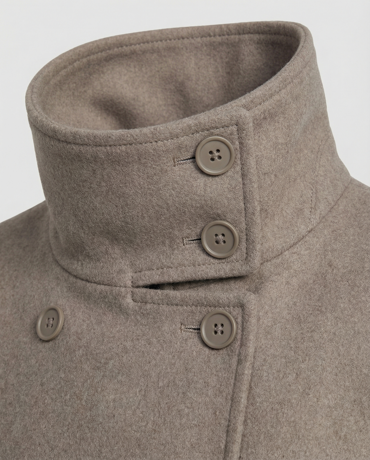 Women's Warm Short Quilted Jacket with High Collar - Padded Puffer Jacket