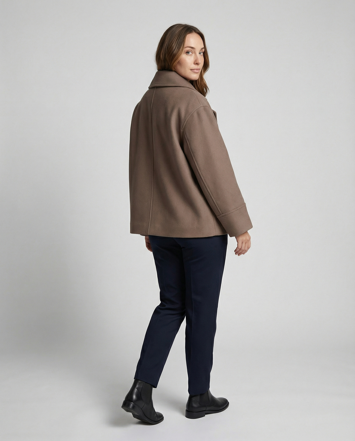 Women's Warm Short Quilted Jacket with High Collar - Padded Puffer Jacket