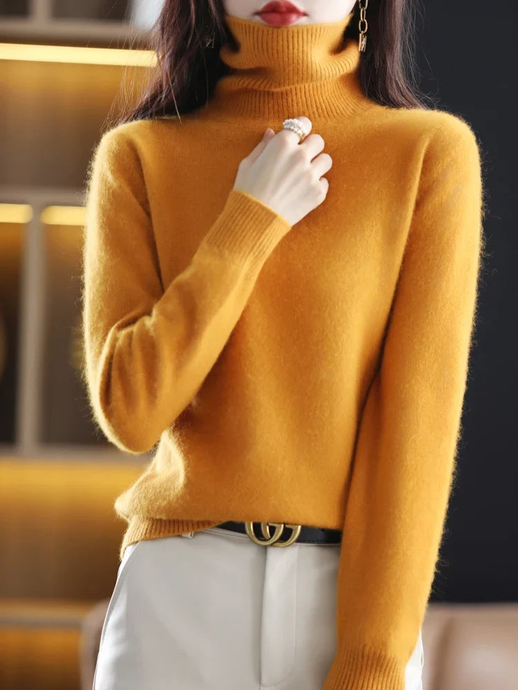 Women's Warm Slim-Fit Turtleneck Sweater