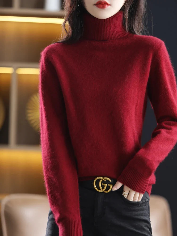 Women's Warm Slim-Fit Turtleneck Sweater