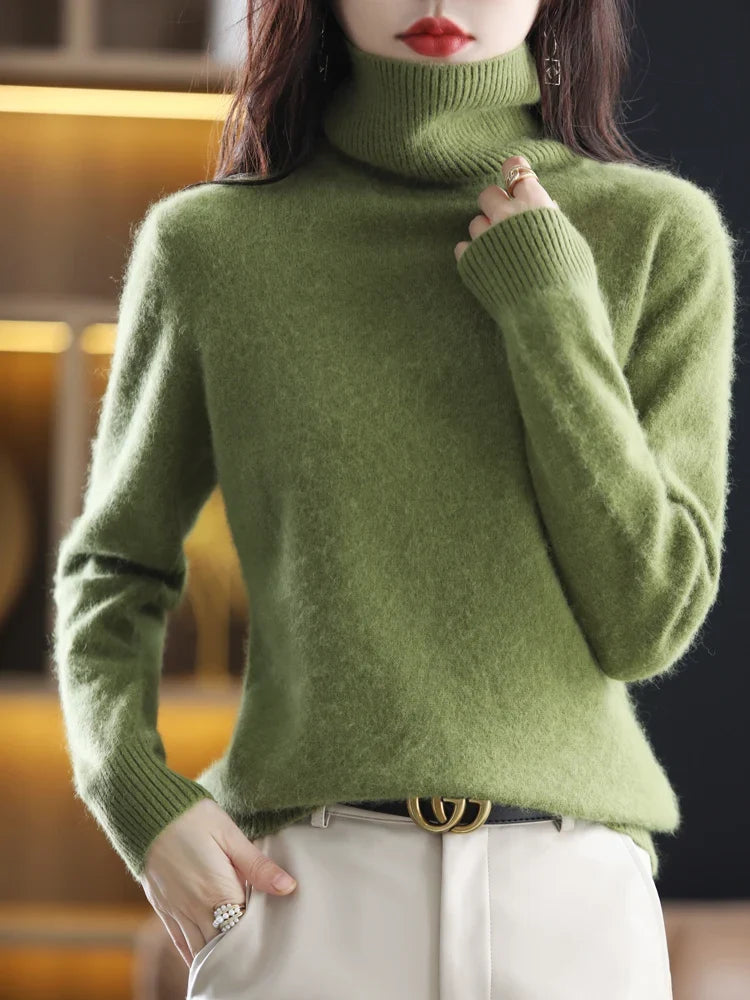 Women's Warm Slim-Fit Turtleneck Sweater