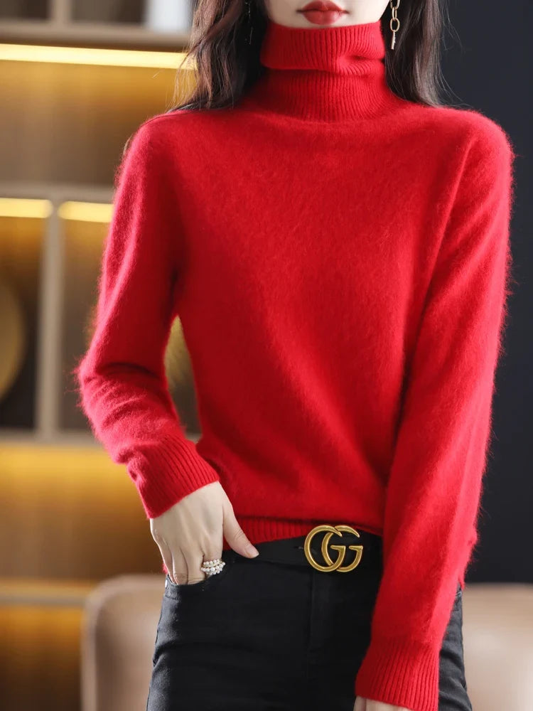 Women's Warm Slim-Fit Turtleneck Sweater