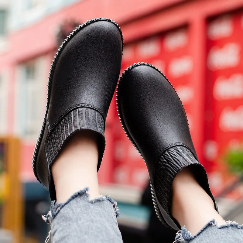 Women's Waterproof Ankle Rain Boots with Comfort