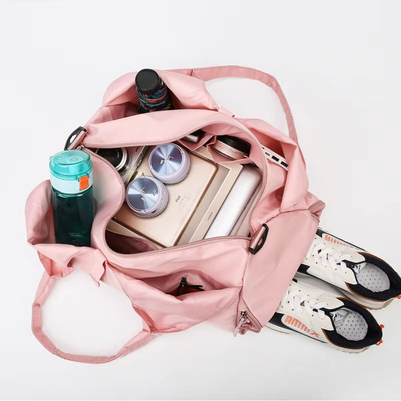 Women's Waterproof Gym and Travel Duffel Bag with Shoe Compartment
