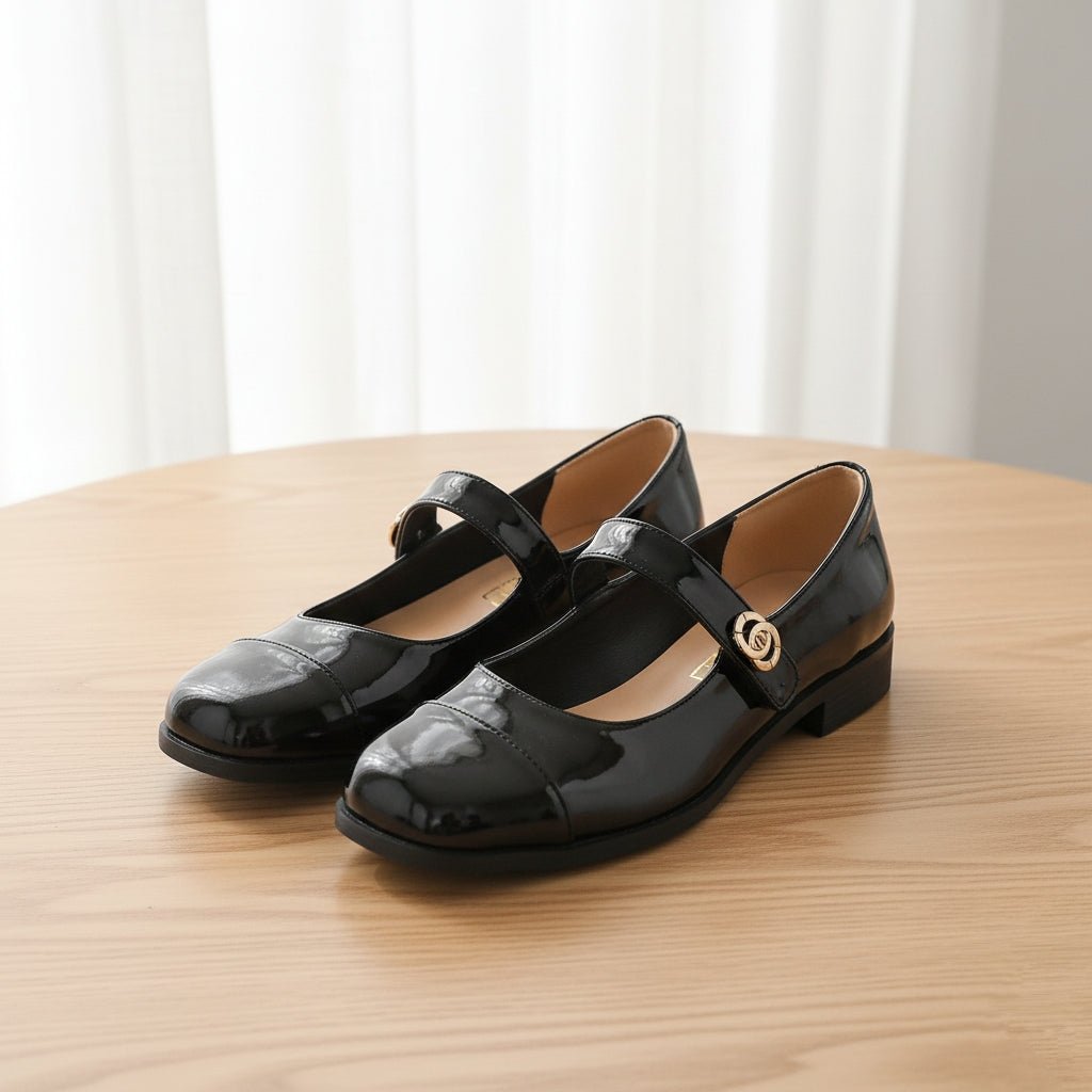 Women's Wide Toe Box Mary Jane Flats with Arch Support