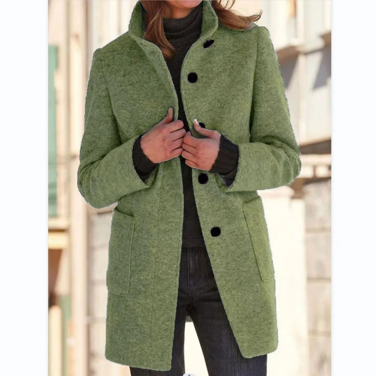 Women's Windproof Stand Collar Coat