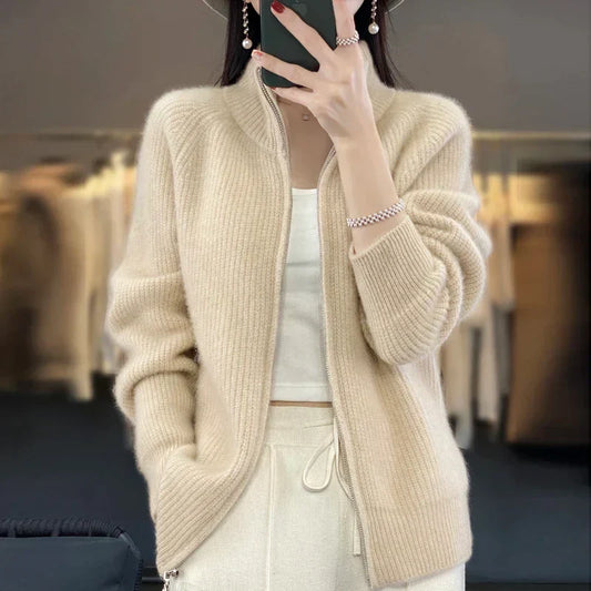 Women's Zip-Up Sweater Jacket