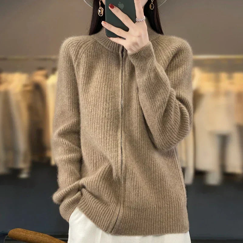 Women's Zip-Up Sweater Jacket