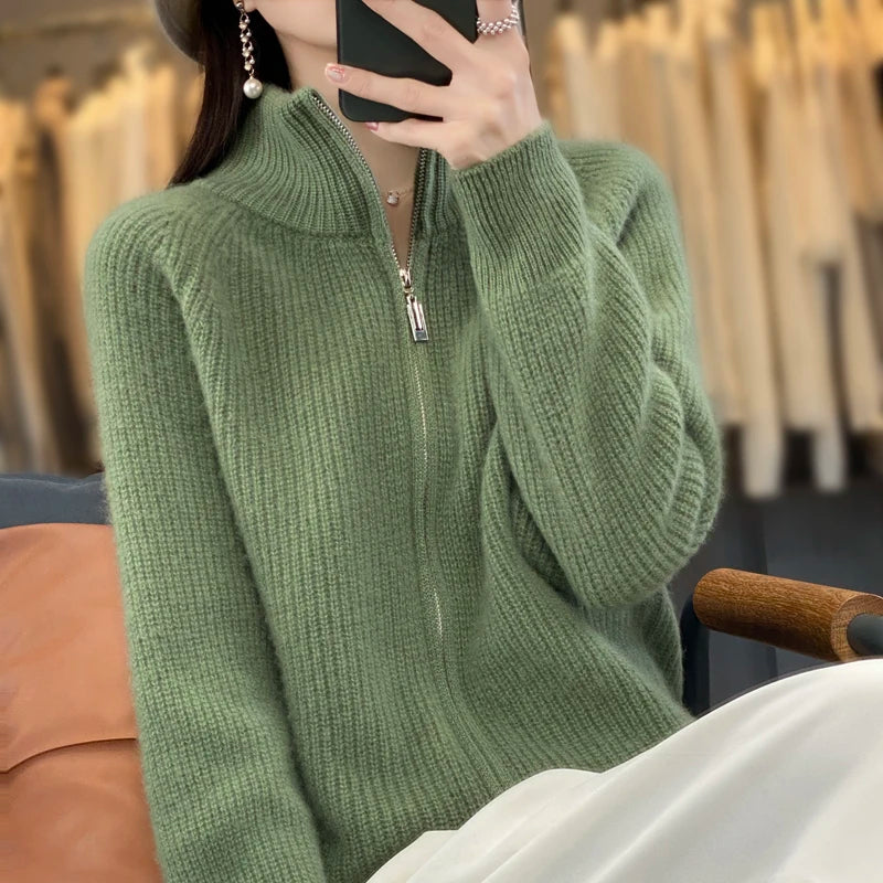 Women's Zip-Up Sweater Jacket