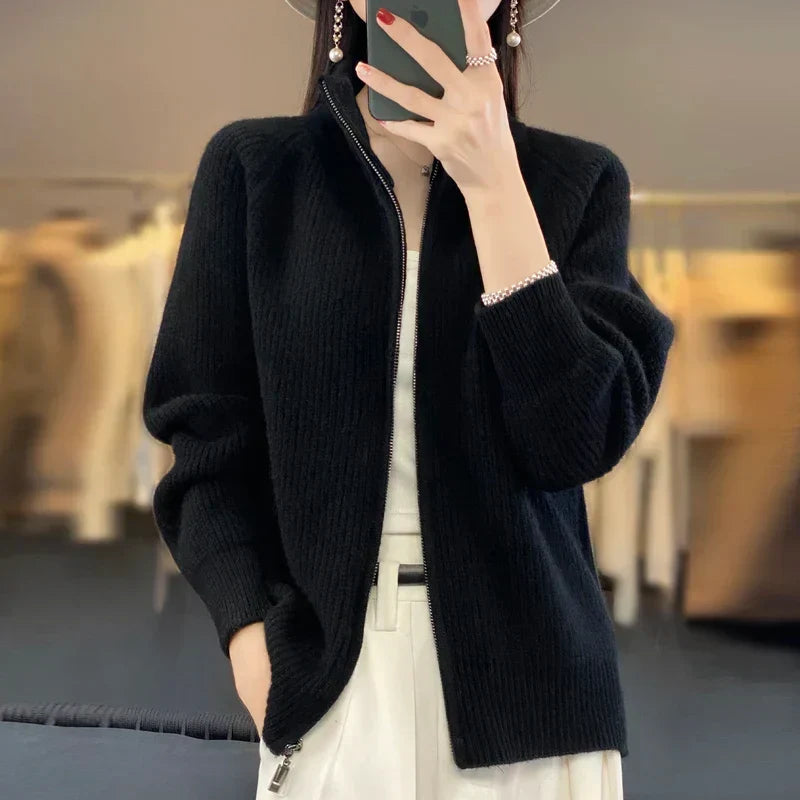 Women's Zip-Up Sweater Jacket