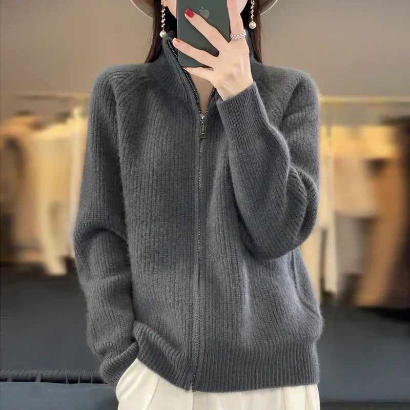 Women's Zip-Up Sweater Jacket