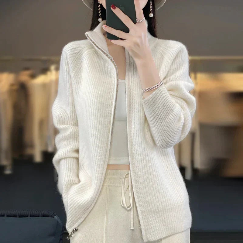 Women's Zip-Up Sweater Jacket