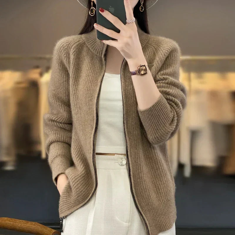 Women's Zip-Up Sweater Jacket