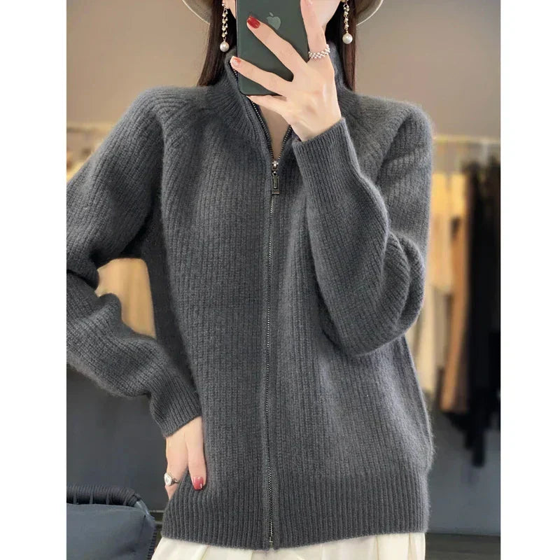 Women's Zip-Up Sweater Jacket