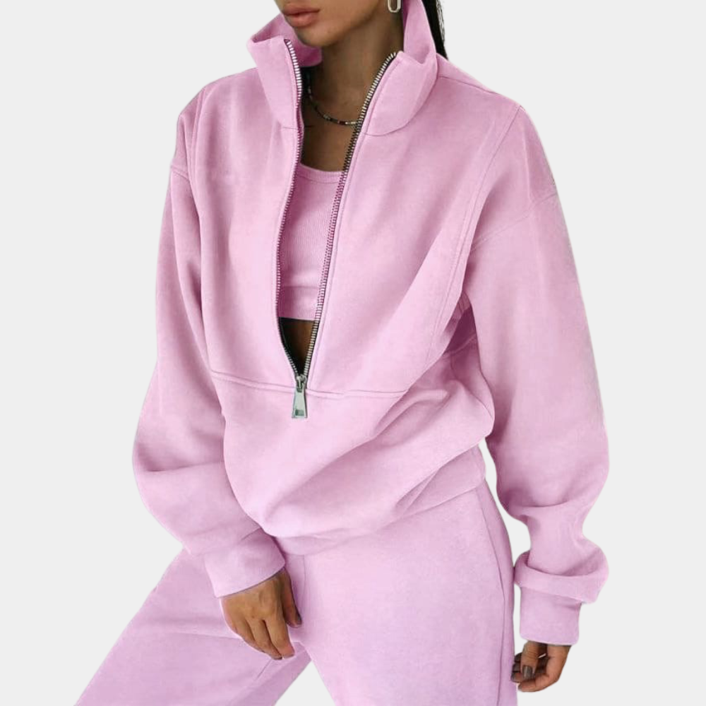 Women's Zip-Up Sweatshirt Lounge Set
