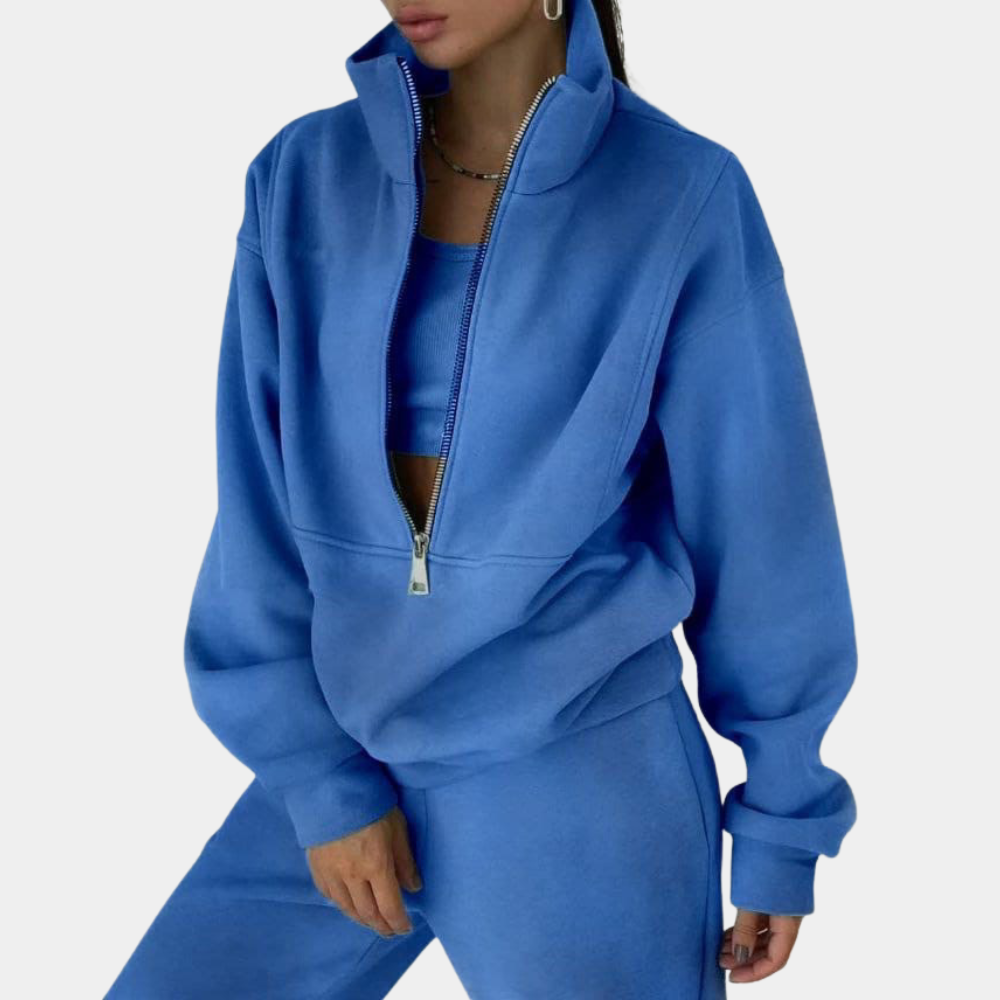 Women's Zip-Up Sweatshirt Lounge Set