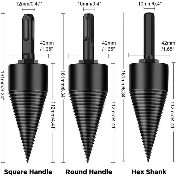 Wood Splitting Drill Bit - Compatible with All Drills