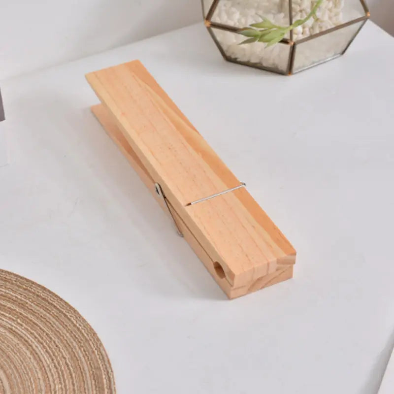 Wooden Clothespin Bathroom Wall Hook for Towels and Clothes in a Natural Design