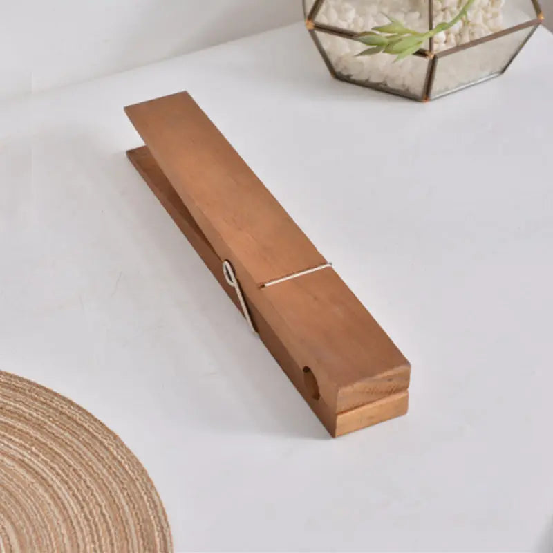 Wooden Clothespin Bathroom Wall Hook for Towels and Clothes in a Natural Design