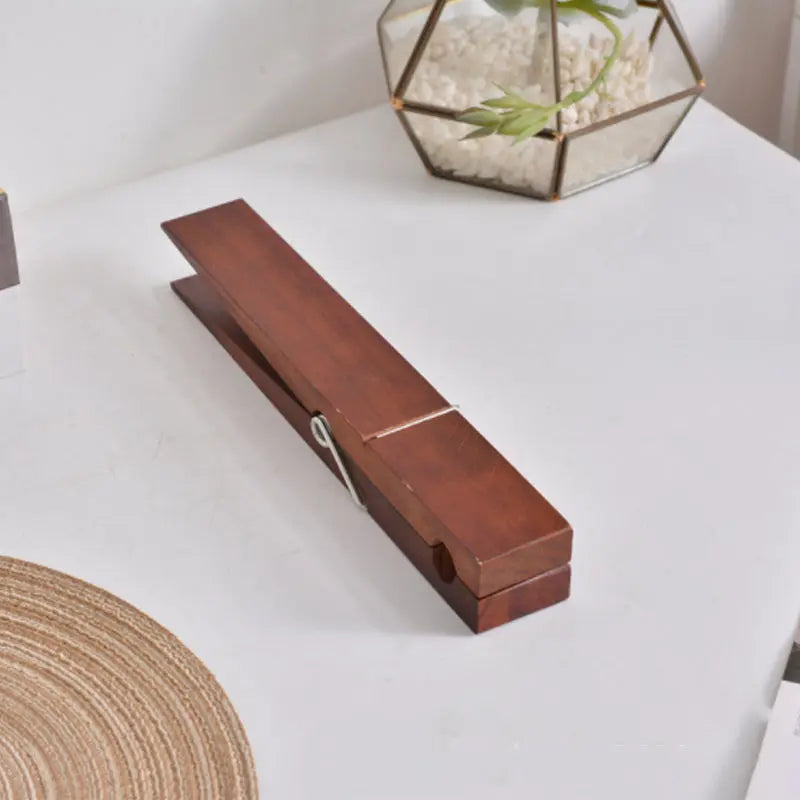 Wooden Clothespin Bathroom Wall Hook for Towels and Clothes in a Natural Design