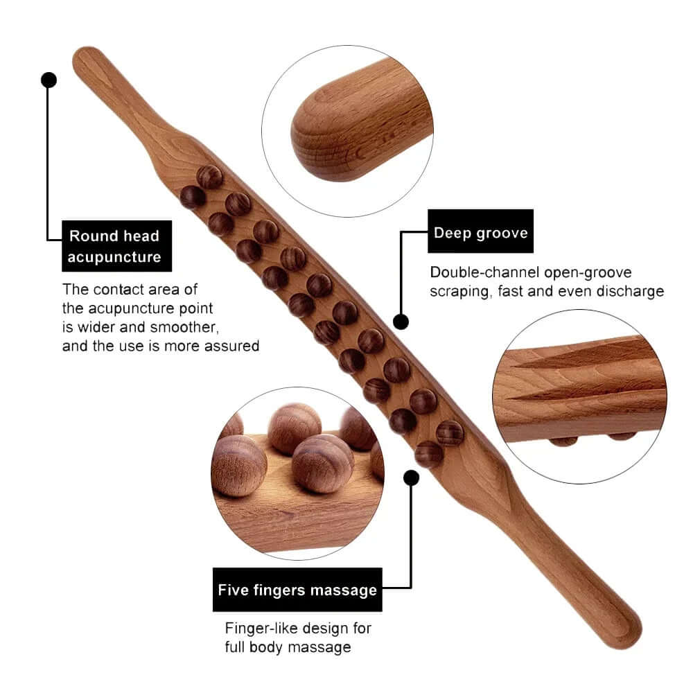 Wooden Gua Sha Massage Stick
