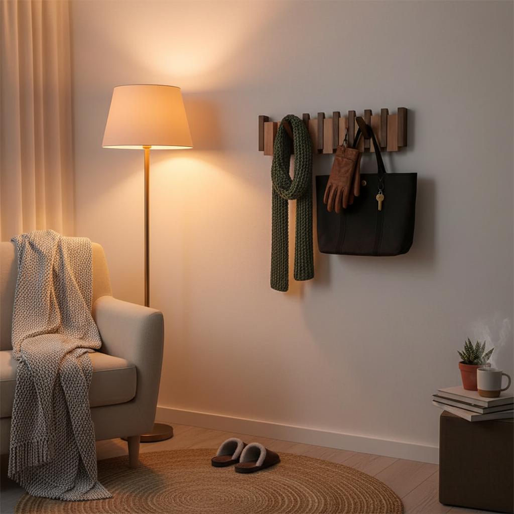 Wooden Piano Coat Rack