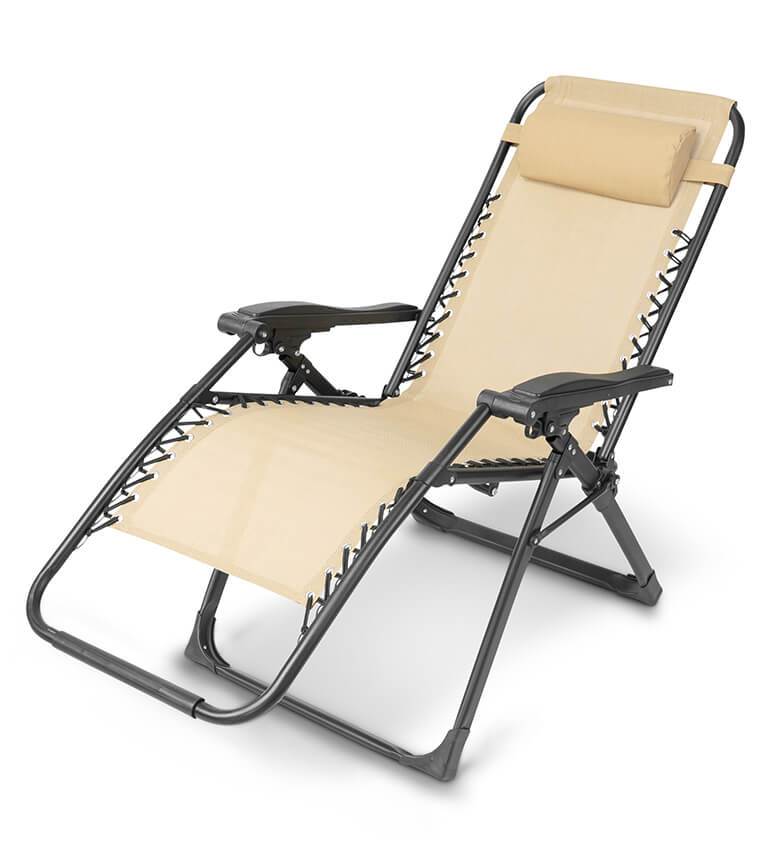 Zero Gravity Folding Chair with Adjustable Headrest
