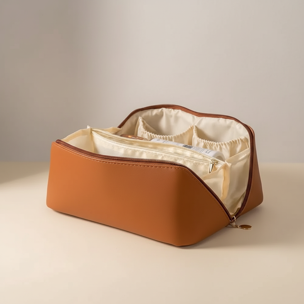 Zip-Top Travel Makeup Bag