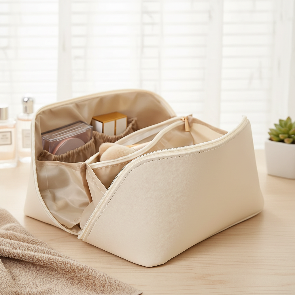 Zip-Top Travel Makeup Bag